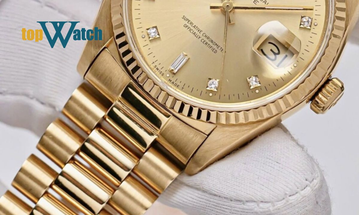 Dây Rolex President là gì? Cấu trúc thiết kế và cách nhận biết Ba hàng mắt xích mềm mại, tinh tế và dễ nhận diện