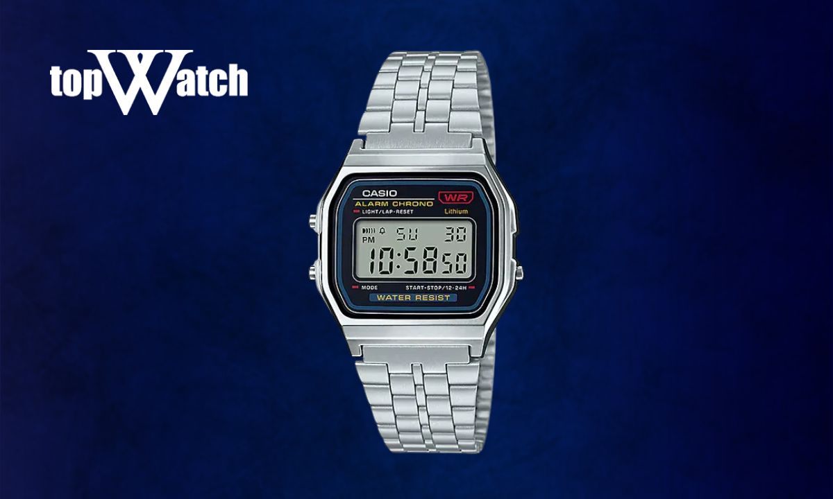 Top 12 mẫu đồng hồ Casio dây kim loại nam nữ bền bỉ Đồng hồ Casio A159WA-N1DF mặt số điện tử