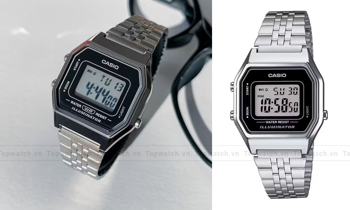 Đồng hồ Casio LA680WA-1DF dây kim loại