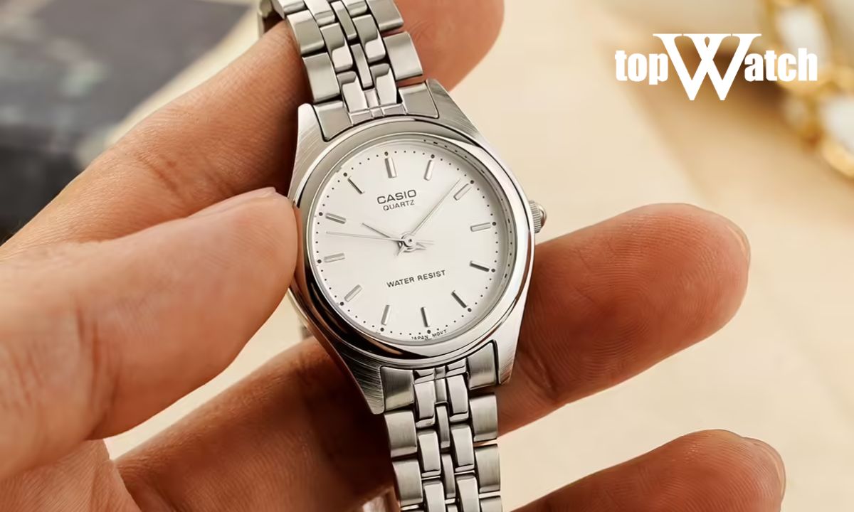 Khám phá 15 mẫu đồng hồ Casio nữ dây kim loại mặt tròn đẹp, thanh lịch Đồng hồ Casio LTP-1129A-7ARDF mặt số nhỏ
