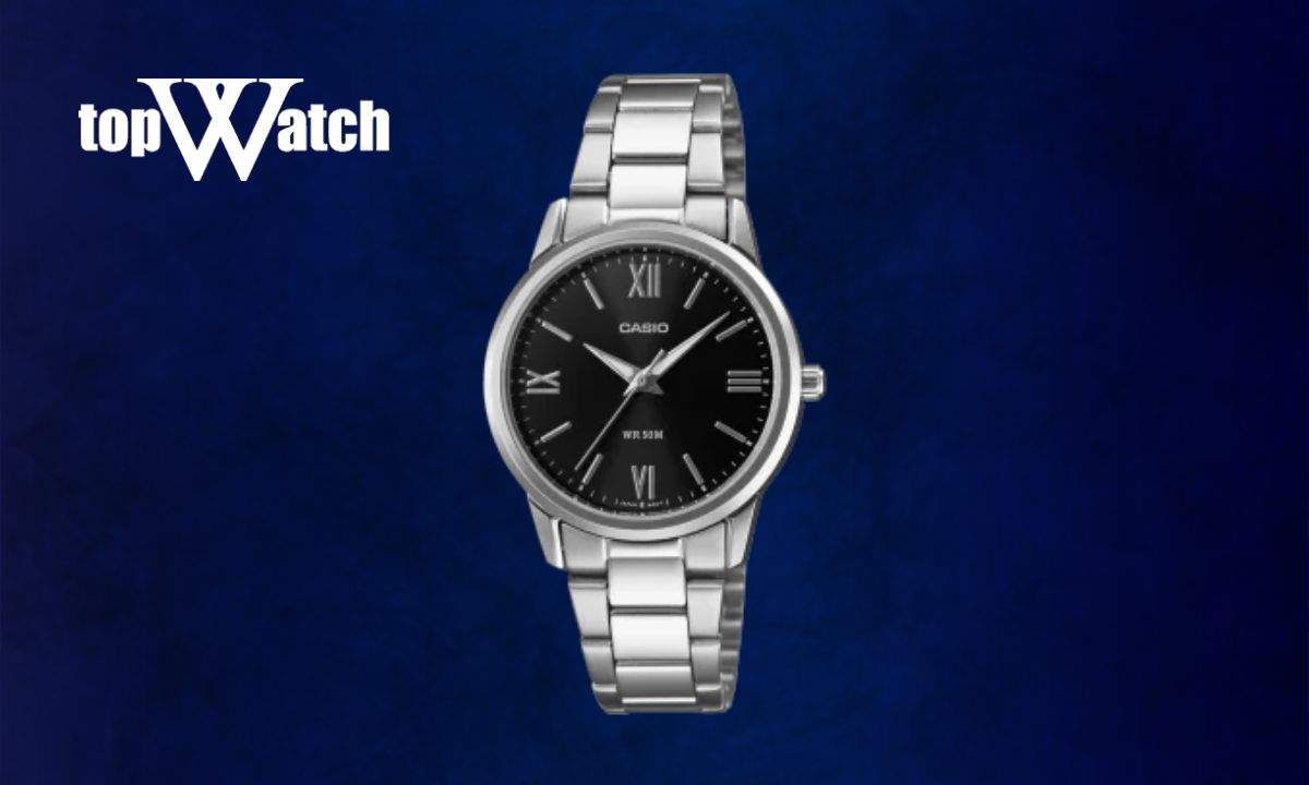 Top 12 mẫu đồng hồ Casio dây kim loại nam nữ bền bỉ Đồng hồ Casio LTP-1303DD-1AVDF mặt số đen