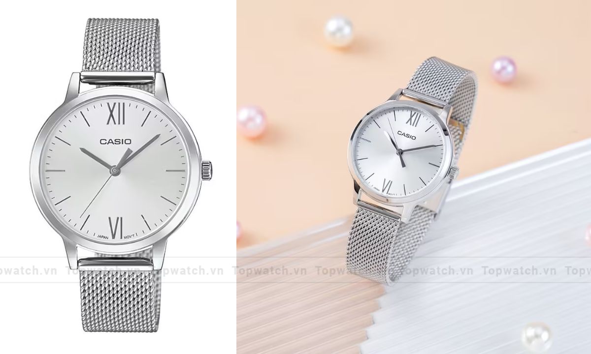 Đồng hồ Casio LTP-E157M-7ADF dây lưới