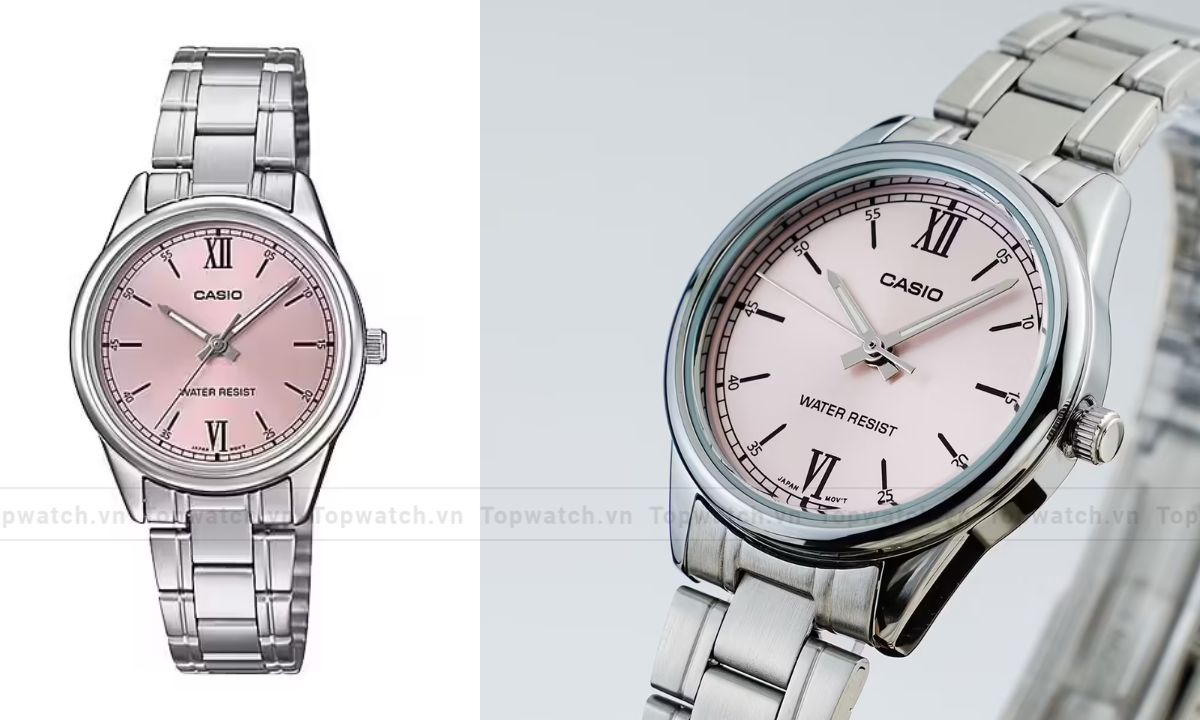 Khám phá 15 mẫu đồng hồ Casio nữ dây kim loại mặt tròn đẹp, thanh lịch Đồng hồ Casio LTP-V005D-4B2UDF