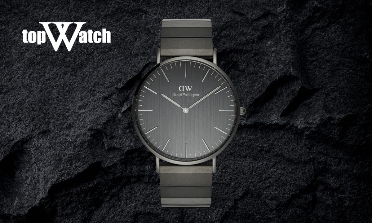 Đồng hồ Daniel Wellington Classic Piano Link Graphite mặt số đen
