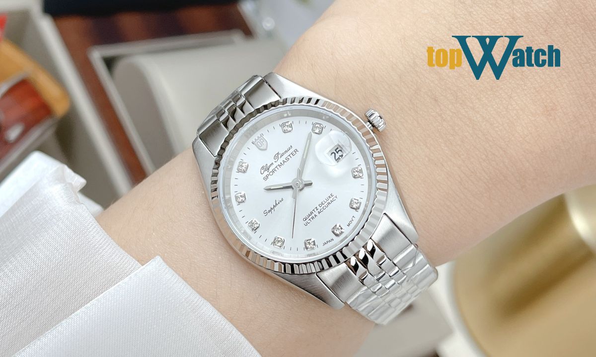Top 15 mẫu đồng hồ giống Rolex, thiết kế sang trọng, thanh lịch Đồng hồ Olym Pianus OP68322L29S-T
