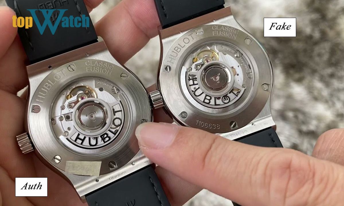 Bộ máy đồng hồ Hublot thật và giả