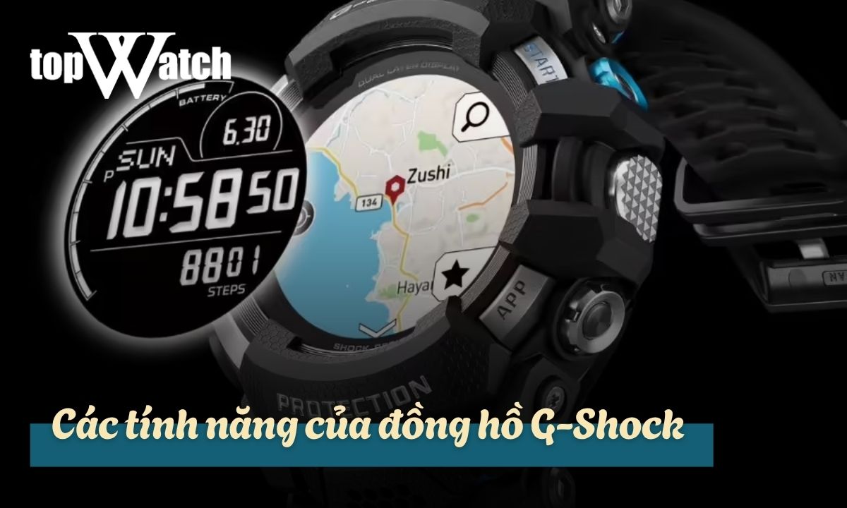 các tính năng của đồng hồ g-shock