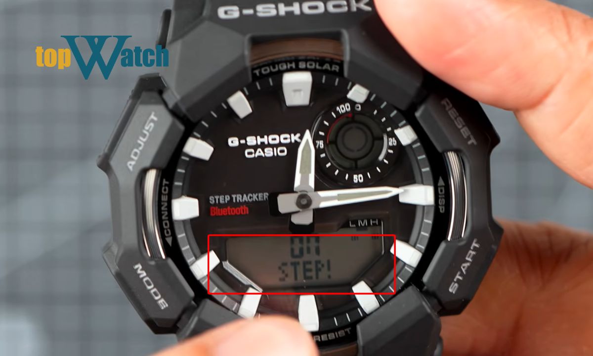 Tính năng đếm bước chân trên đồng hồ Casio G-SHOCK GA-B010-1A
